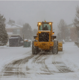 Snow Management Removal using Truck on the road